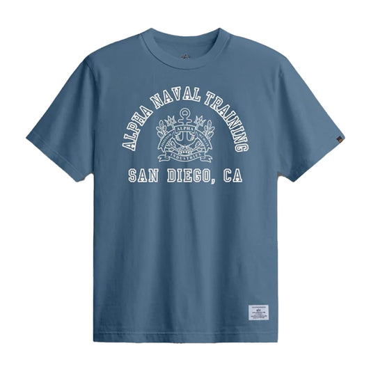 ALPHA NAVAL BASE SAN DIEGO TEE - COPEN BLUE