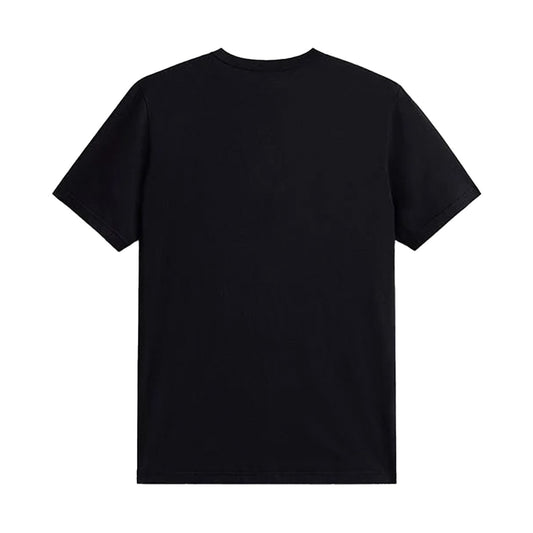 ALPHA WARPED LABEL TEE - Black