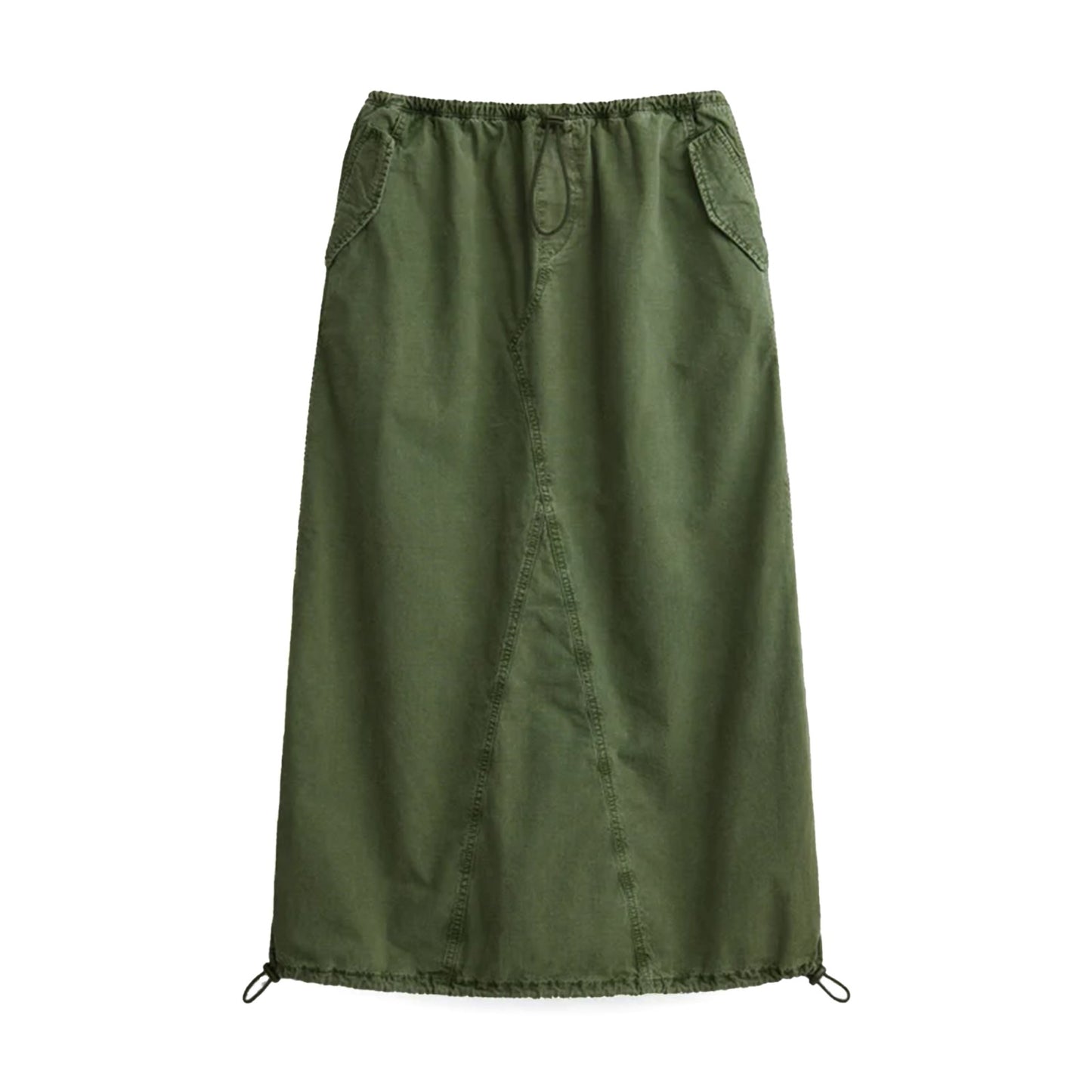 DRAWCORD SKIRT W - GREEN